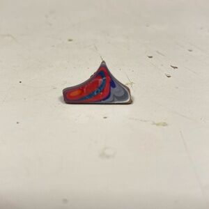 One single stud fordite earring